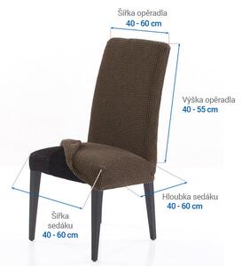 Super strečové potahy NIAGARA tabáková židle s opěradlem 2 ks (40 x 40 x 55 cm)