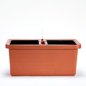 Velkoobjemový truhlík Berberis DUO 80 cm - terakota