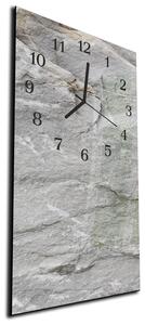 Nástěnné hodiny 30x60cm detail šedá kamenná zeď - plexi