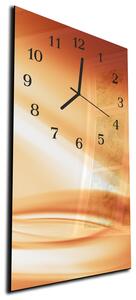 Nástěnné hodiny 30x60cm oranžový abstrakt - plexi