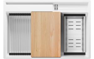 Kuchyňský dřez granitový jednokomorový bez odkapávače a prostoru pro příslušenství a desku Oslo 80 Pocket Multilevel+ Dárek