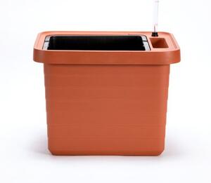 Samozavlažovací velkoobjemový truhlík Berberis UNO 45 cm - terakota