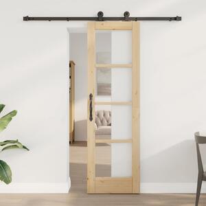 Posuvné dveře ORKDAL 61 x 198,5 cm Masivní borové dřevo a sklo 3331985