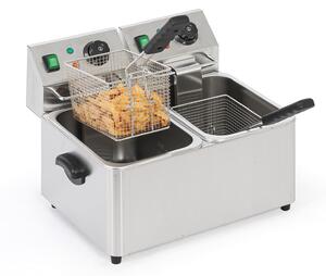 Profesionální elektrická fritéza 2× 4 l, 2× 2000 W