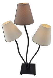 Twiddle třízdrojová stolní lampa v hnědých tónech