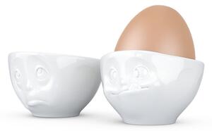Sada 2 bílých porcelánových kalíšků na vajíčka 58products Oh Please, objem 100 ml
