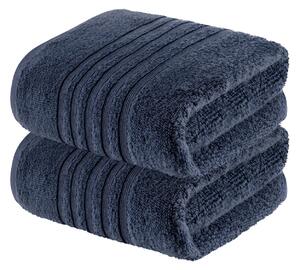 LIVARNO home Froté ručník, 50 x 100 cm, 2 kusy (tmavě modrá) (100343635002)
