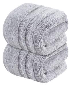 LIVARNO home Froté ručník pro hosty, 30 x 50 cm, 2 kusy (světle šedá) (100343613003)