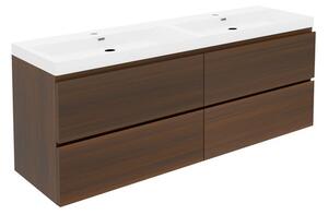 Koupelnová skříňka s umyvadlem SAT B-Way 119x50x45 cm ořech mat BWAY2120NUTU4
