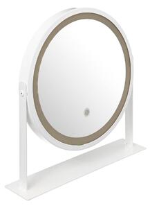 Kosmetické zrcadlo s podsvícením LED, bílé, ? 34 cm