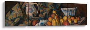 Obraz - Paul Cézanne, Still Life with Apples and Peaches, reprodukce (170x50 cm)