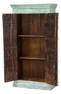 Skříň z mangového dřeva, staré teakové dveře s kováním, 90x43x175cm
