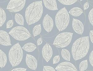 Modro-bílá vliesová tapeta na zeď, listy, EV3925, Candice Olson Casual Elegance, York