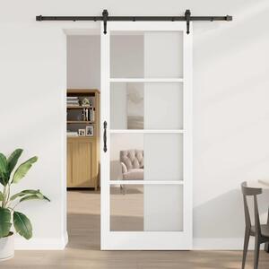 Posuvné dveře 93 x 232 cm Masivní borové dřevo a sklo 3332404
