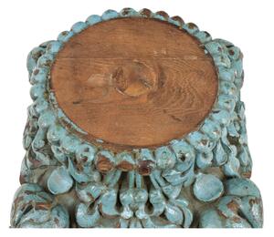 Antik svícen z teakového dřeva, 35x33x24cm