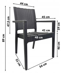 Kontrast Zahradní židle Hasa antracit