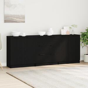 Servírovací skříň 3 ks Černý dub 180 x 30 x 70 cm 3332514