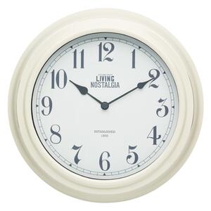 Krémové nástěnné hodiny Kitchen Craft Living Nostalgia, ⌀ 25,5 cm