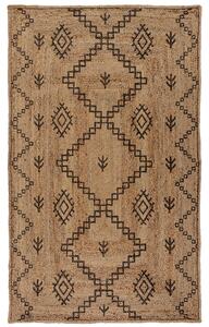 Flair Rugs koberce Kusový koberec Printed Jute Rowen Natural/Black ROZMĚR: 160x230