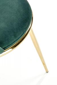 Jídelní židle NETIS - ocel, látka, zelená