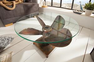 Designový konferenční stůl Propeller, 60 cm, měděný antik