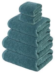 LIVARNO home Sada froté ručníků, 100 % bavlna, 6dílná (modrá) (100374254002)