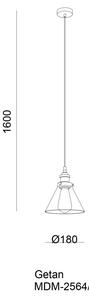Italux MDM-2564/1 závěsné stropní svítidlo Getan 1x60W|E27