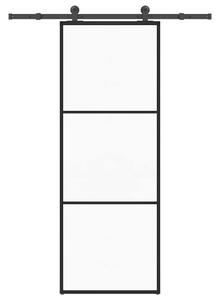 Posuvné dveře s kováním 76x205 cm ESG sklo a hliník 3332803