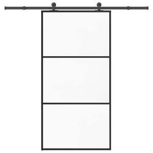 Posuvné dveře s kováním 102x205 cm ESG sklo a hliník 3332808