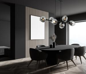 Italux PND-30843-6 BK+SG závěsné stropní svítidlo Borgo 6x40W | E27 | IP20 - černá barva