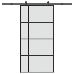 Posuvné dveře s kováním 102,5 x 205 cm ESG sklo a hliník 3332928