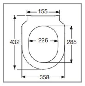 Sada záchodová mísa Villeroy & Boch Avento 5656R001, záchodové prkénko Villeroy & Boch Avento 9M87S101