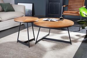 Designový odkládací stolek Faxon 45 cm imitace dub