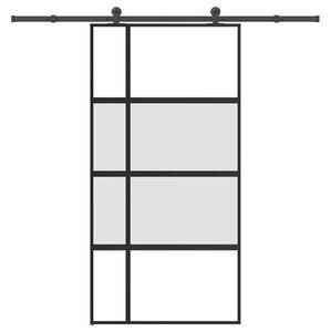 Posuvné dveře s kováním 102,5x205 cm tvrzeného sklo a hliník 3333036