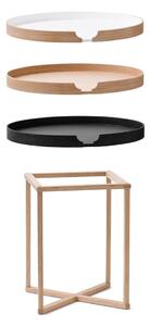 Odkládací stolek z dubového dřeva s odnímatelnou deskou Wireworks Damieh, 45x45 cm