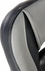 Herní židle CASTANO – PU kůže, černá/šedá
