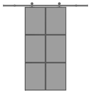 Posuvné dveře s kováním 102,5x205 cm tvrzeného sklo a hliník 3332988