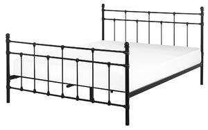 Kovová postel 140 x 200 cm černá LYNX