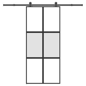 Posuvné dveře s kováním 90x205 cm tvrzeného sklo a hliník 3332975