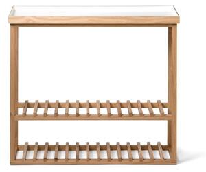 Botník/úložný stolek s bílou deskou Wireworks Hello Storage