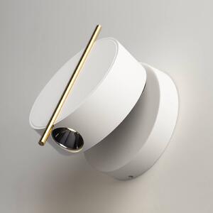 Nástěnné LED svítidlo Maytoni Nuance, bílá / zlatá barva, Ø 10 cm