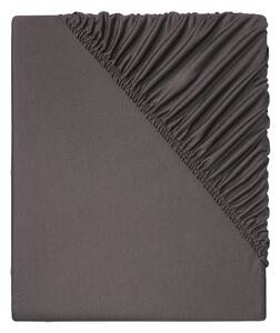 LIVARNO home Žerzejové napínací prostěradlo, 180-200 x 200 cm (tmavě šedá) (100374381003)