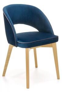 Židle MARINO (Tmavě modrá / Medový dub)