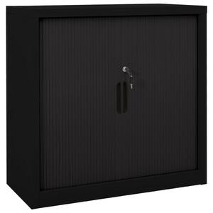 Skříň s posuvnými dveřmi černá 90 x 40 x 90 cm ocel