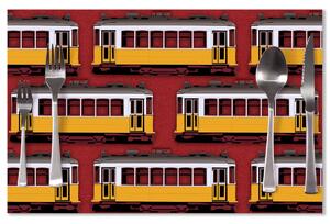 Sablio Prostírání Lisabonské historické tramvaje Červený Pattern: 40x30cm