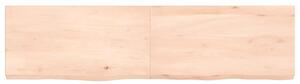 Nástěnná police 120x30x(2-6) cm neošetřené masivní dubové dřevo
