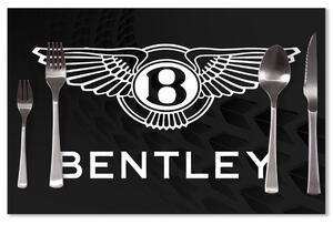 Sablio Prostírání Logo Bentley Černý: 40x30cm
