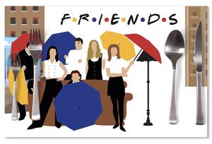 Sablio Prostírání Seriál přátelé FRIENDS Gauč u fontány: 40x30cm