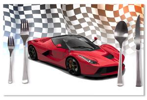 Sablio Prostírání Ferrari Závodní vlajka: 40x30cm