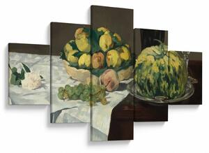 Obraz - Edouard Manet, Still Life with Melon and Peaches, reprodukce (125x70 cm)